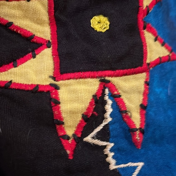 Vibrant, vintage XL Patchwork Art Jacket - Picture 7 of 8